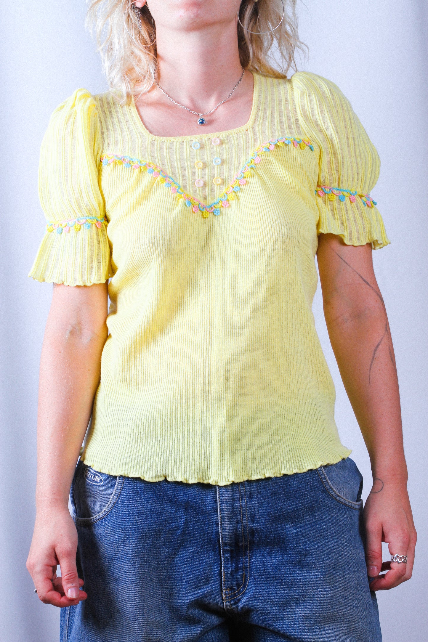 TOP BOHO FAUX-SUÈDE VINTAGE