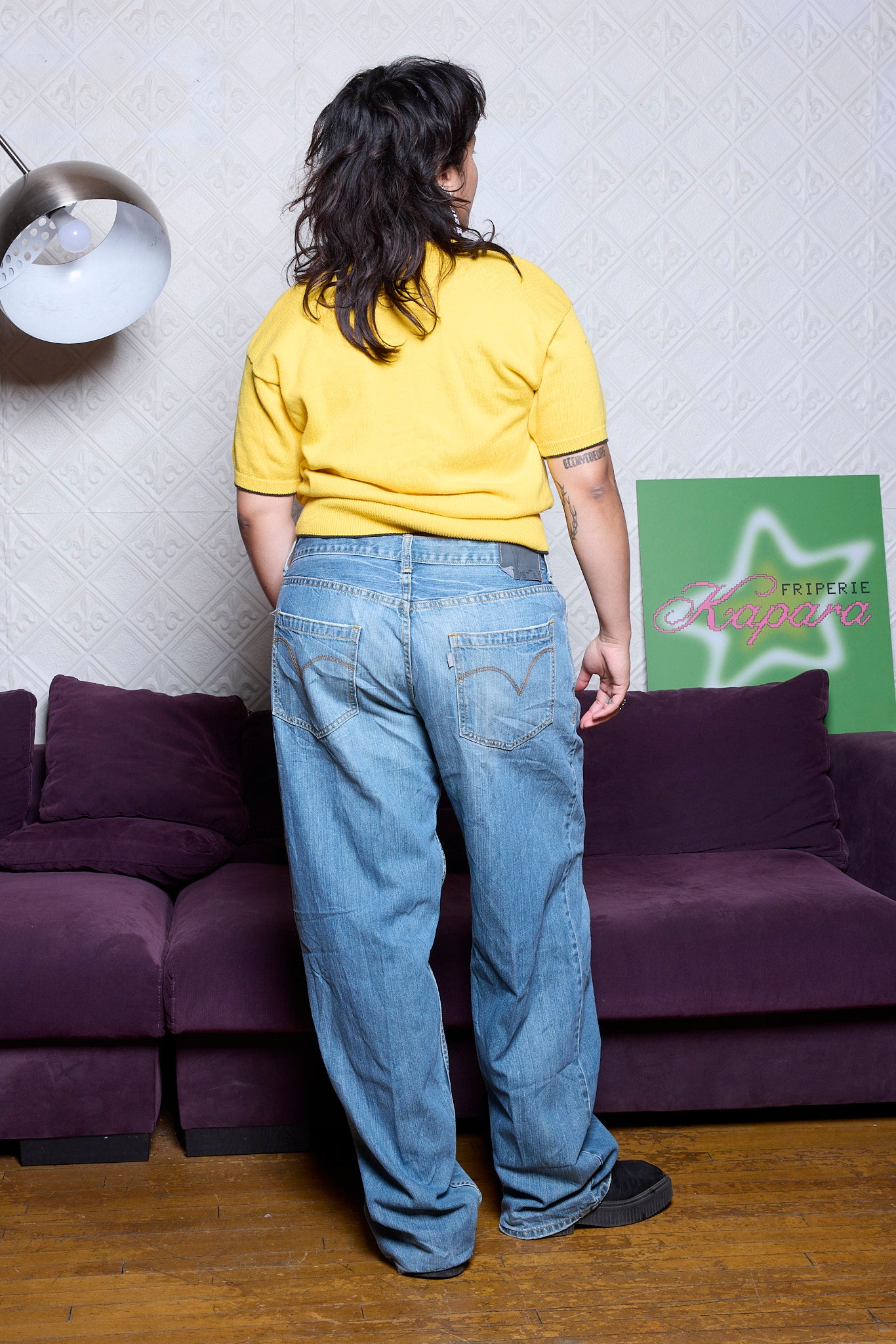 T-SHIRT EN COTON JAUNE MISTER LEONARD