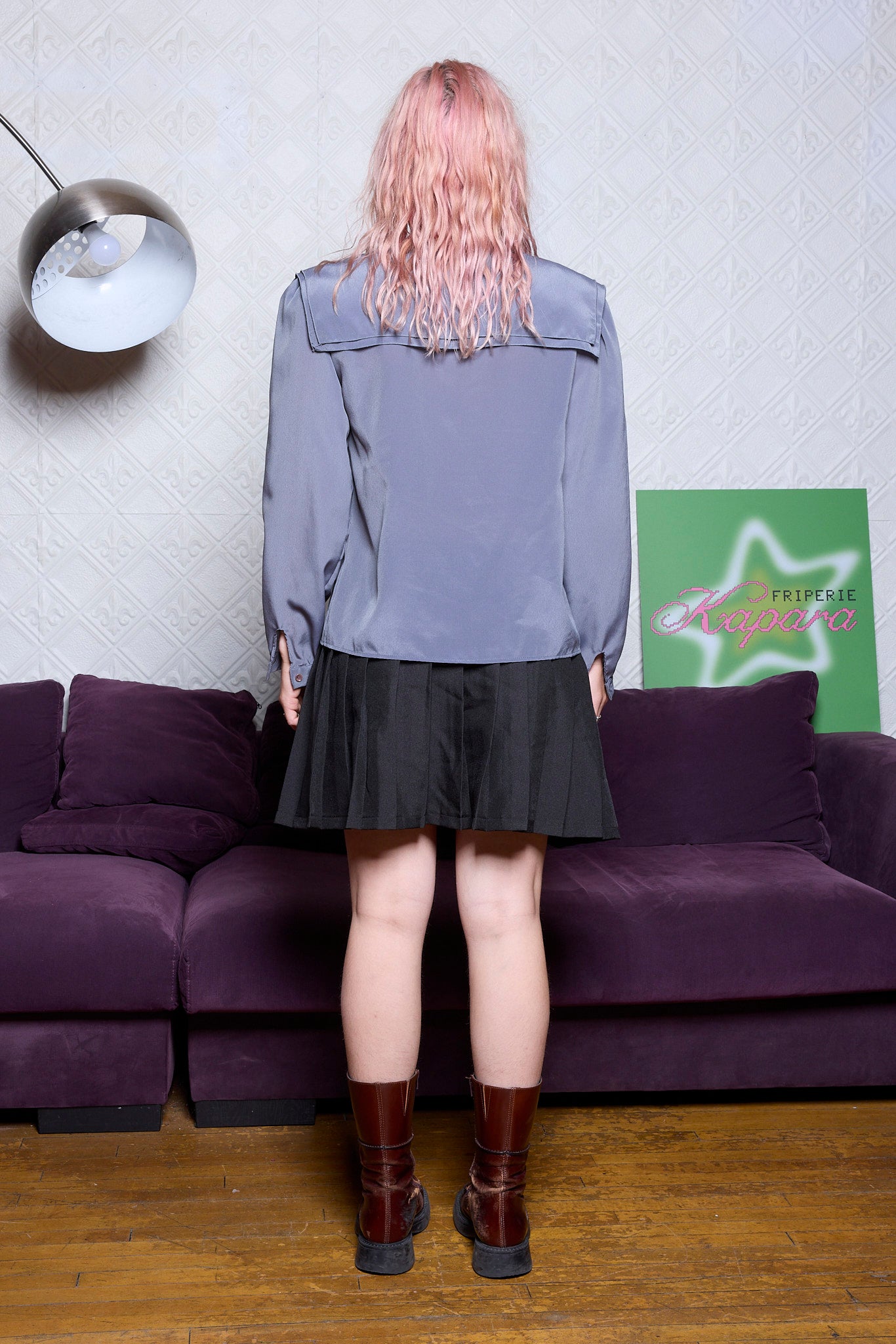 BLOUSE VINTAGE GRISE ESPRIT
