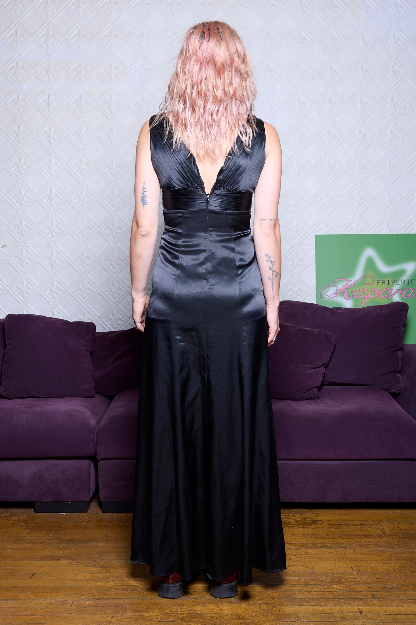 LONGUE ROBE NOIRE FLASHLIGHTS