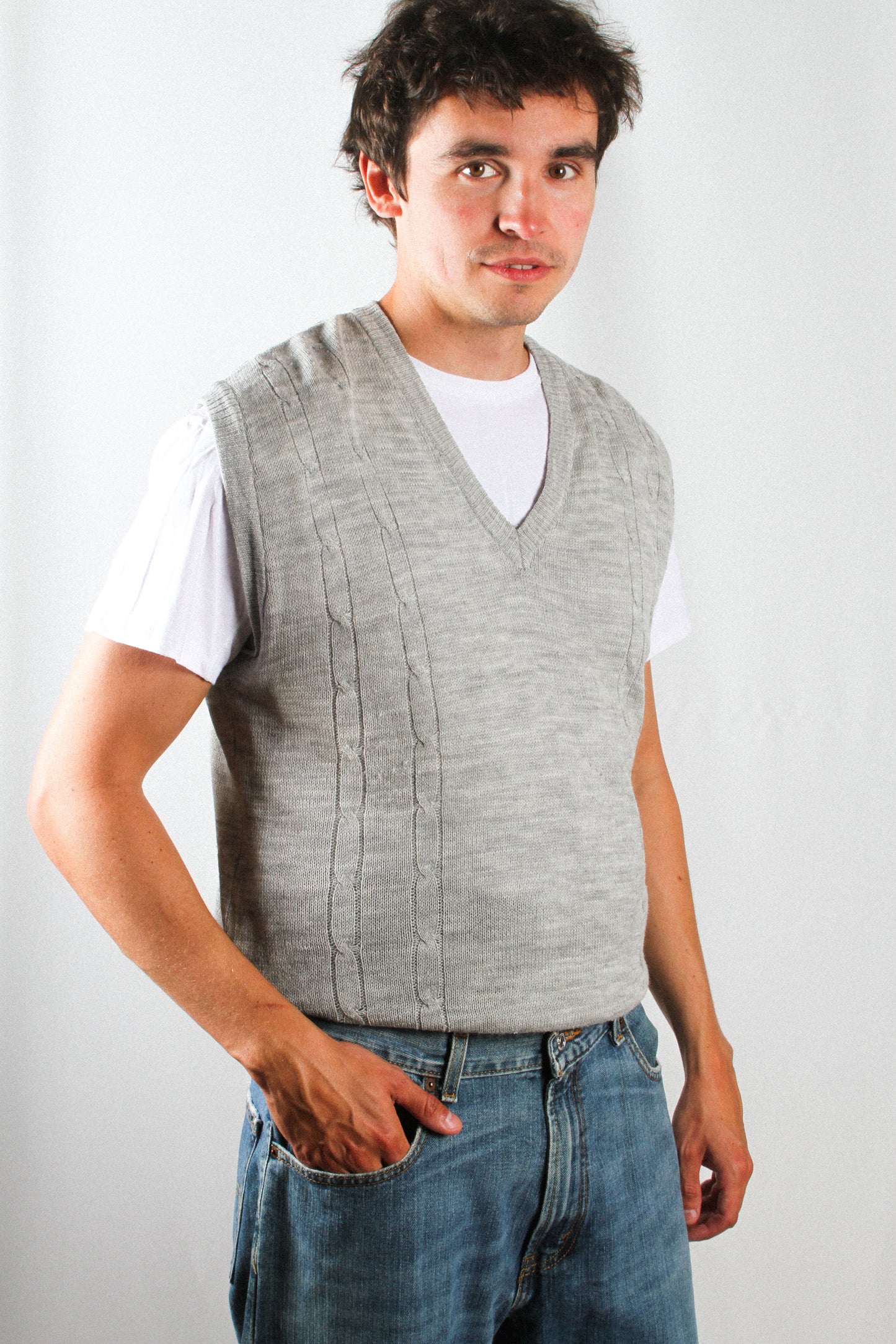 GILET GRIS VINTAGE LUMIÈRE