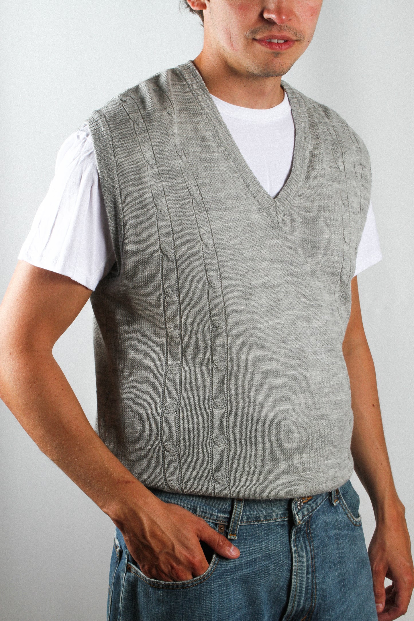 GILET GRIS VINTAGE LUMIÈRE