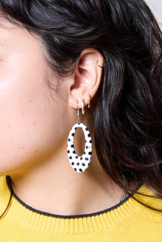BOUCLES D'OREILLES POLKA DOT VINTAGE