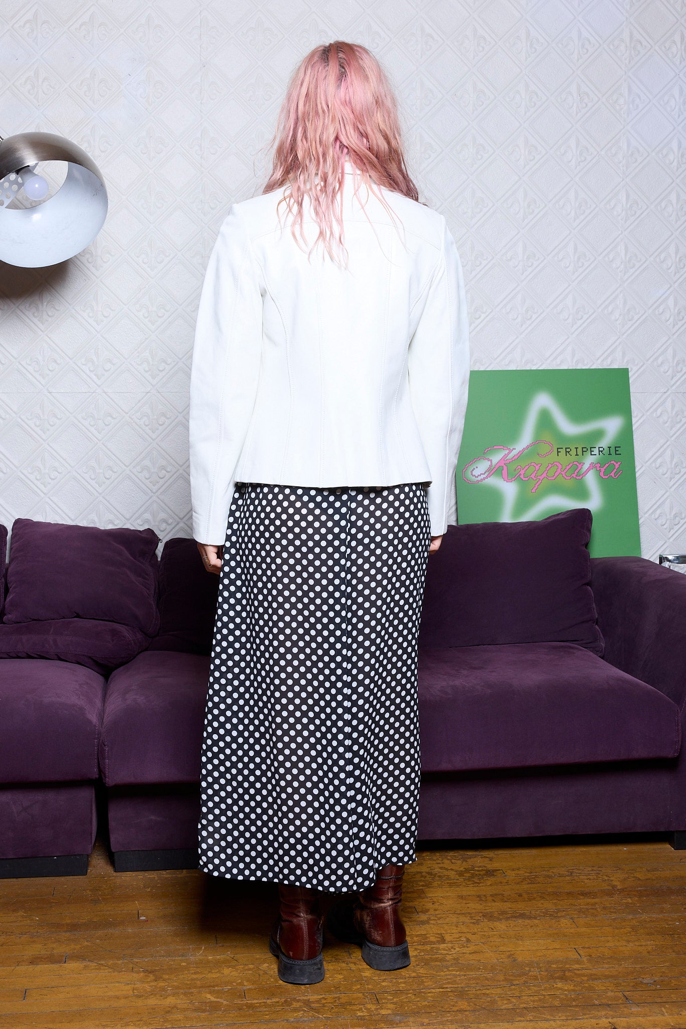 MANTEAU DE CUIR BLANC DANIER