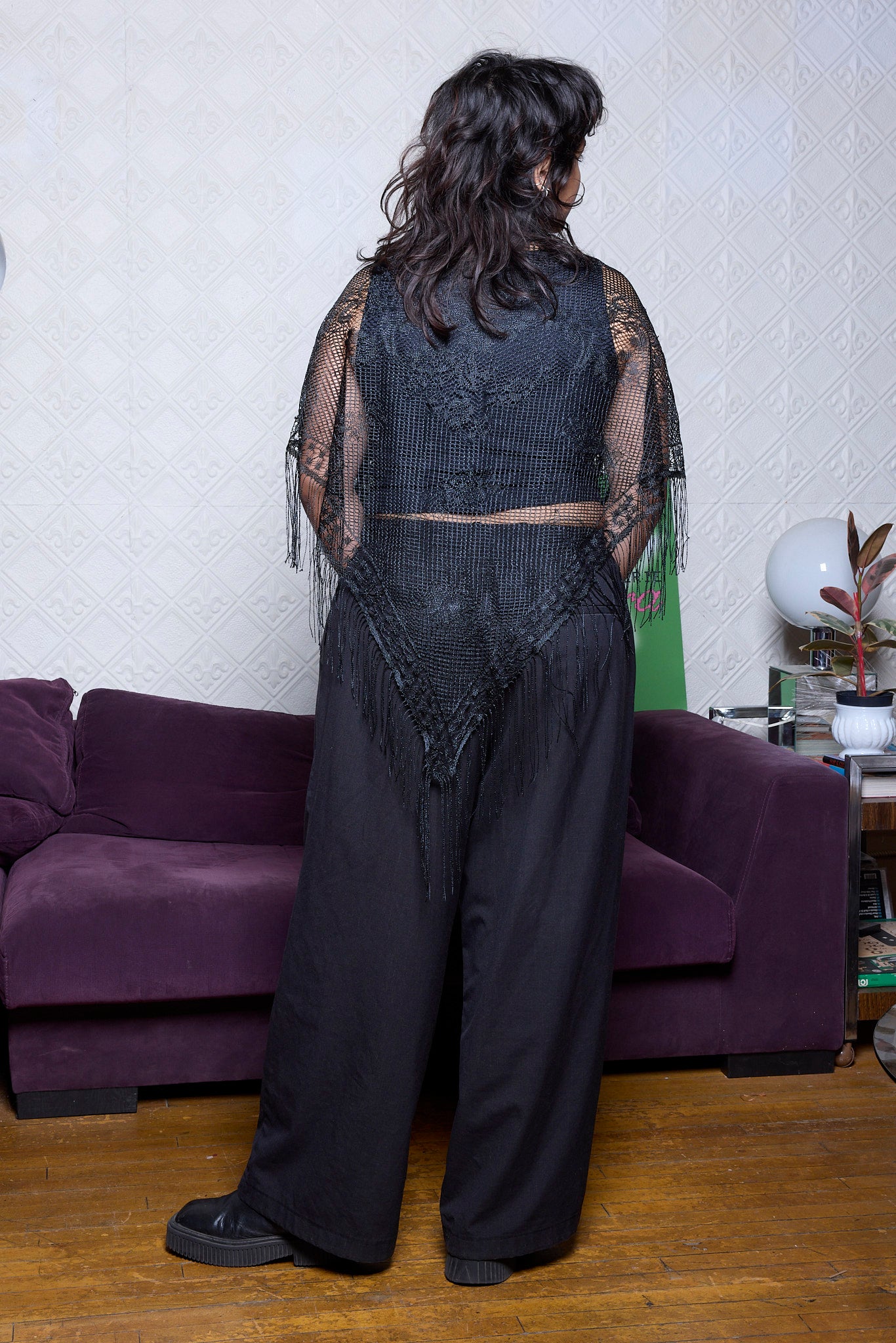 FOULARD CHÂLE MACRAMÉ